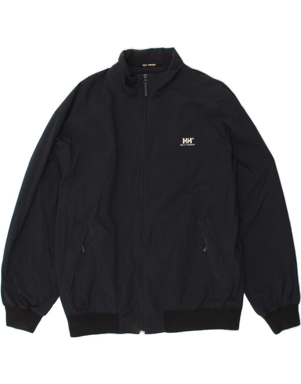 HELLY HANSEN Mens Tall Bomber Jacket UK 42 XL Navy Blue Polyester