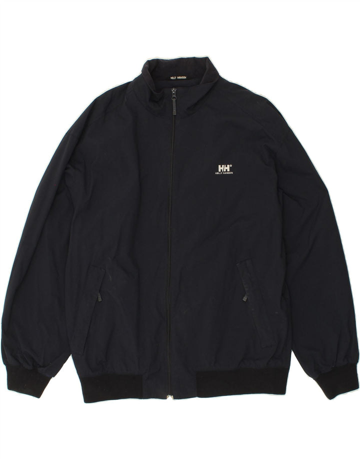 HELLY HANSEN Mens Tall Bomber Jacket UK 42 XL Navy Blue Polyester