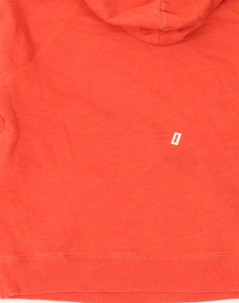 HOLLISTER Womens Graphic Hoodie Jumper UK 14 Medium Orange Cotton | Vintage Hollister | Thrift | Second-Hand Hollister | Used Clothing | Messina Hembry 