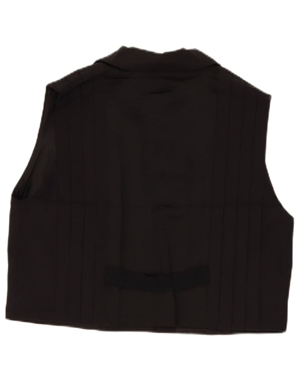 Zara Womens Waistcoat UK 18 XL Black Viscose