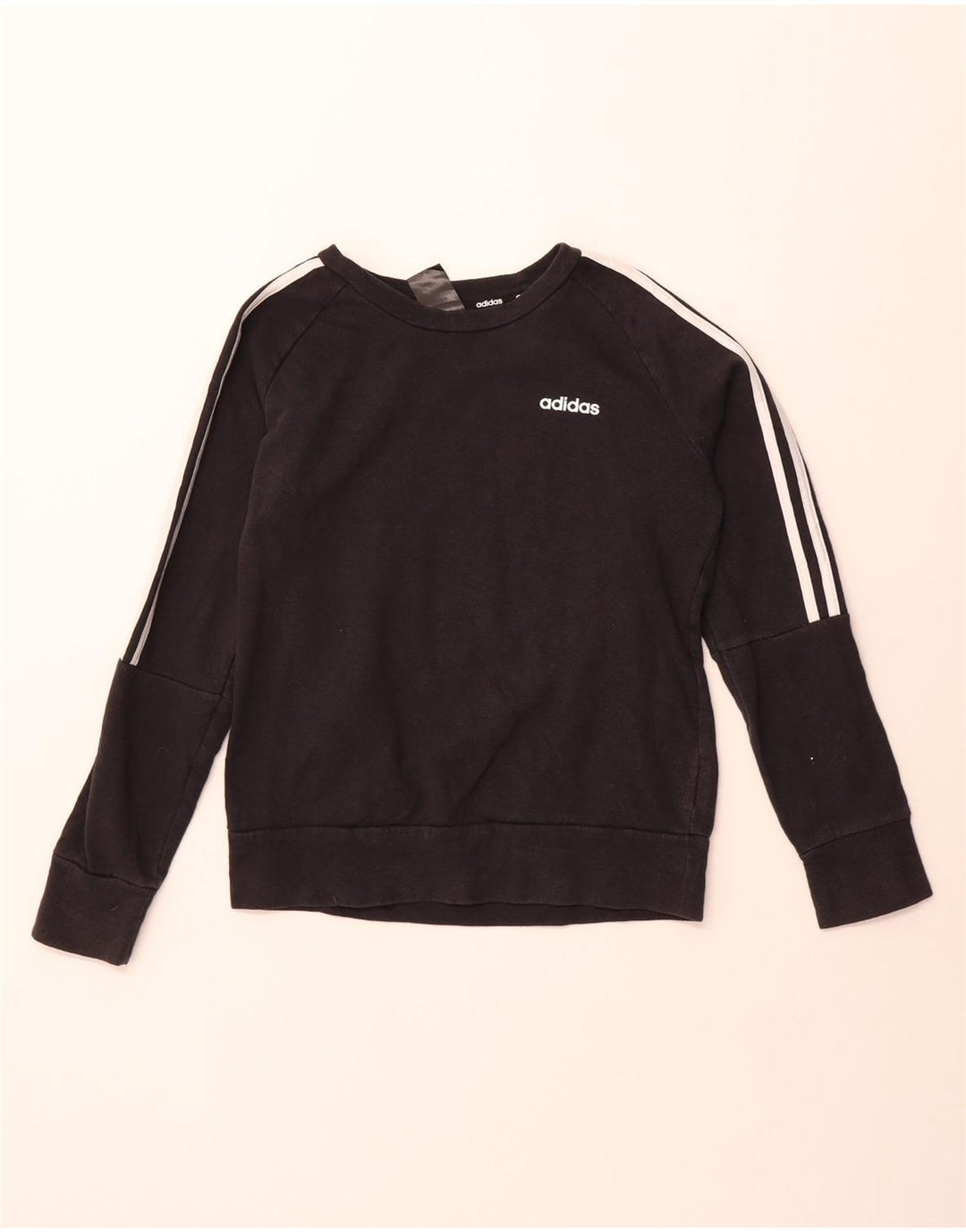 ADIDAS Womens Sweatshirt Jumper UK 8/10 Small Black Cotton