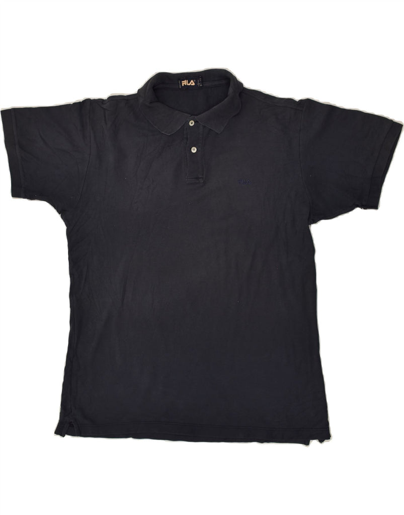 FILA Mens Polo Shirt IT 54 XL Navy Blue | Vintage Fila | Thrift | Second-Hand Fila | Used Clothing | Messina Hembry 
