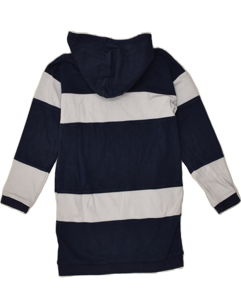 GUESS Girls Hoodie Jumper 9-10 Years Navy Blue Striped Cotton | Vintage Guess | Thrift | Second-Hand Guess | Used Clothing | Messina Hembry 