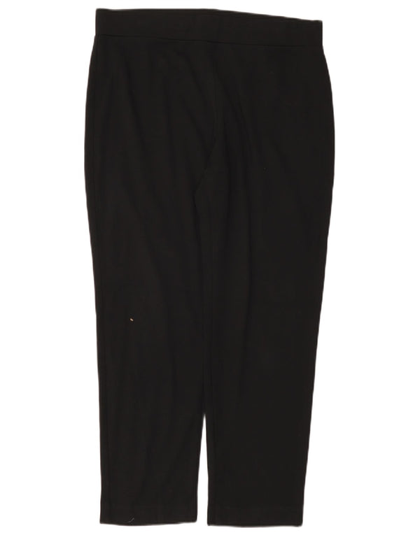 Marks & Spencer Womens Tapered Casual Trousers UK 14 Large W32 L26 Black