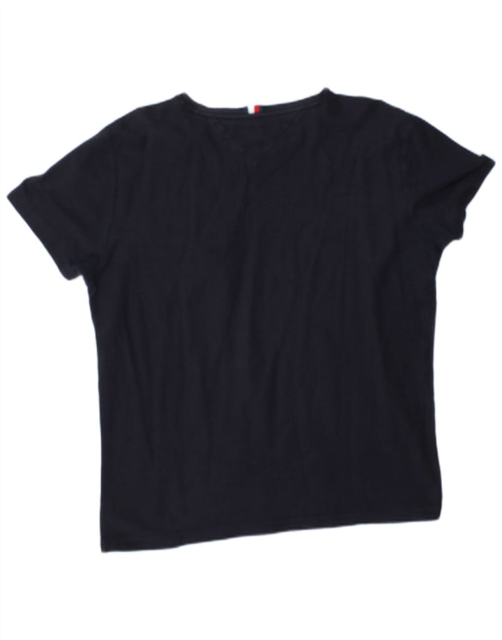 Tommy Hilfiger Mens T-Shirt Top Medium Navy Blue Cotton