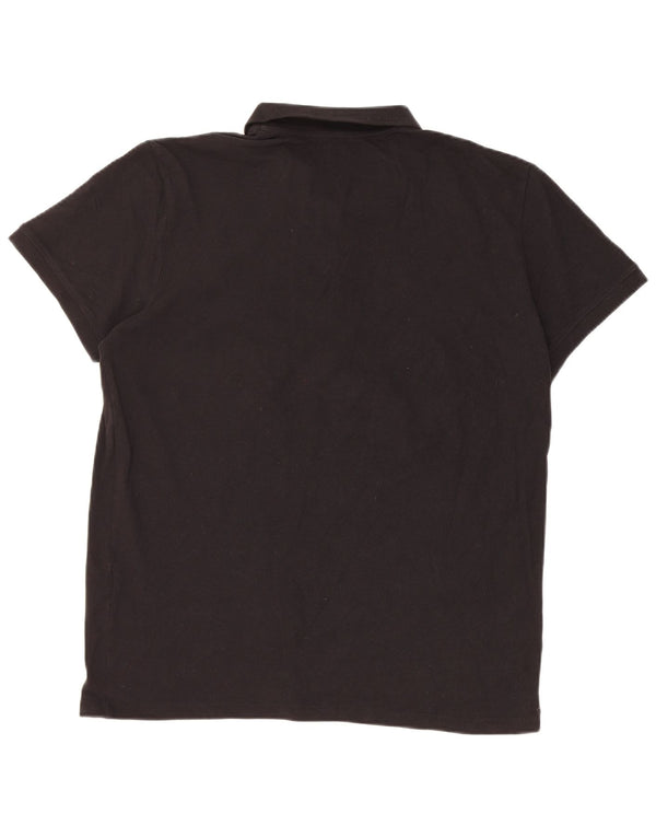 Jack & Jones Mens Polo Shirt XL Black Cotton