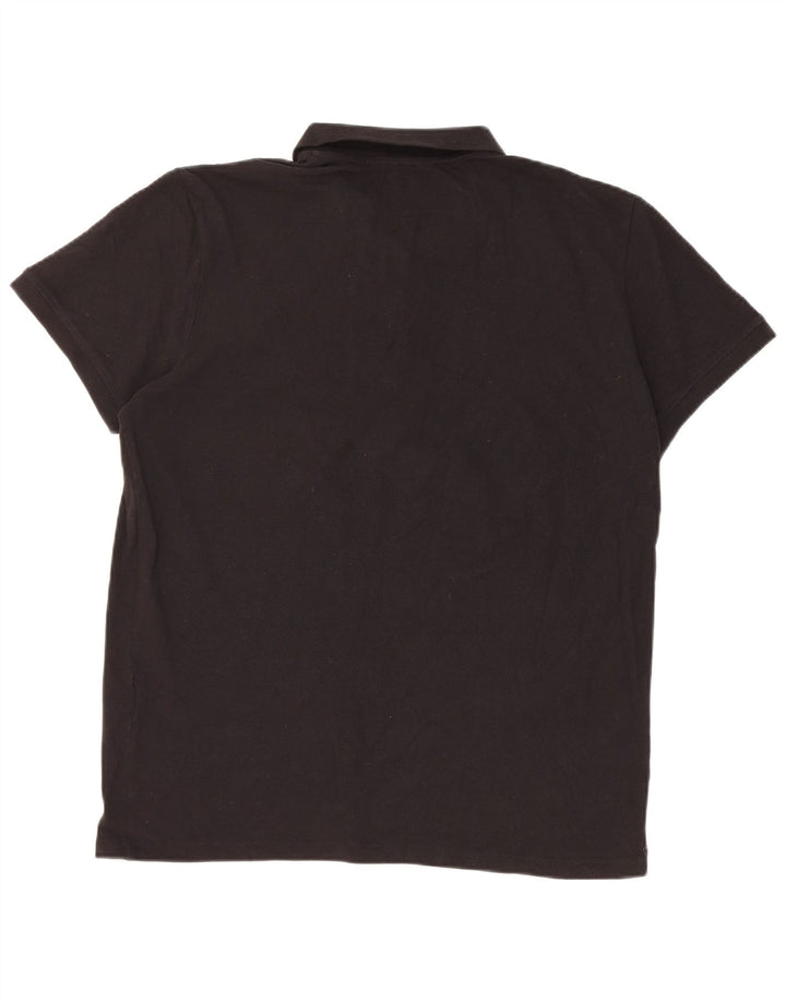 Jack & Jones Mens Polo Shirt XL Black Cotton