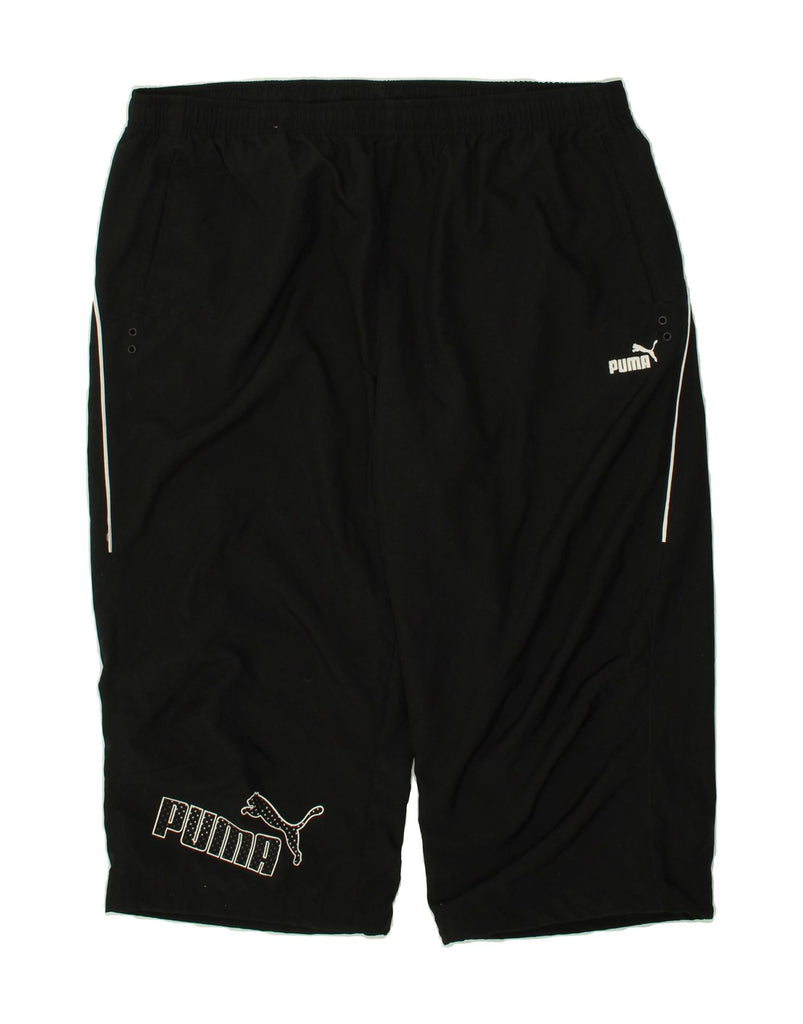 PUMA Mens Graphic Bermuda Sport Shorts 2XL Black Vintage Puma and Second-Hand Puma from Messina Hembry 