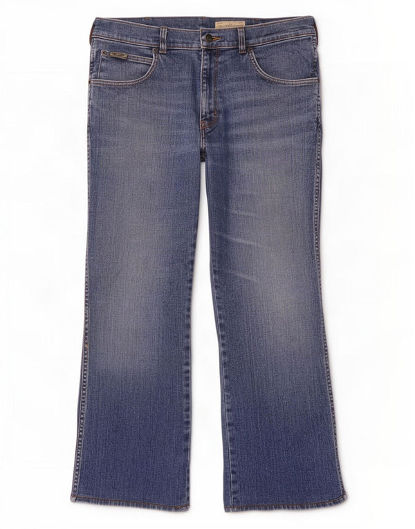 Wrangler Mens Pittsboro Straight Jeans W36 L28 Blue Cotton