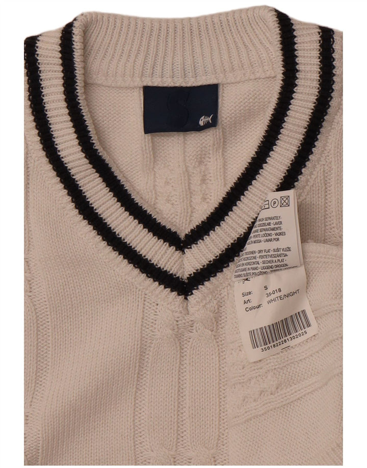 FISHBONE Mens Vest Tank Top Small White Cotton
