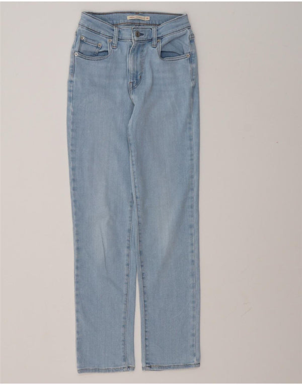 Levi's Womens 724 High Rise Straight Jeans W26 L28 Blue Cotton