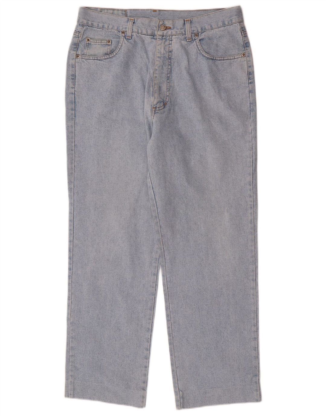 Wampum Mens Straight Jeans W34 L29 Blue Cotton