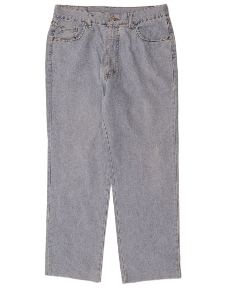 Wampum Mens Straight Jeans W34 L29 Blue Cotton