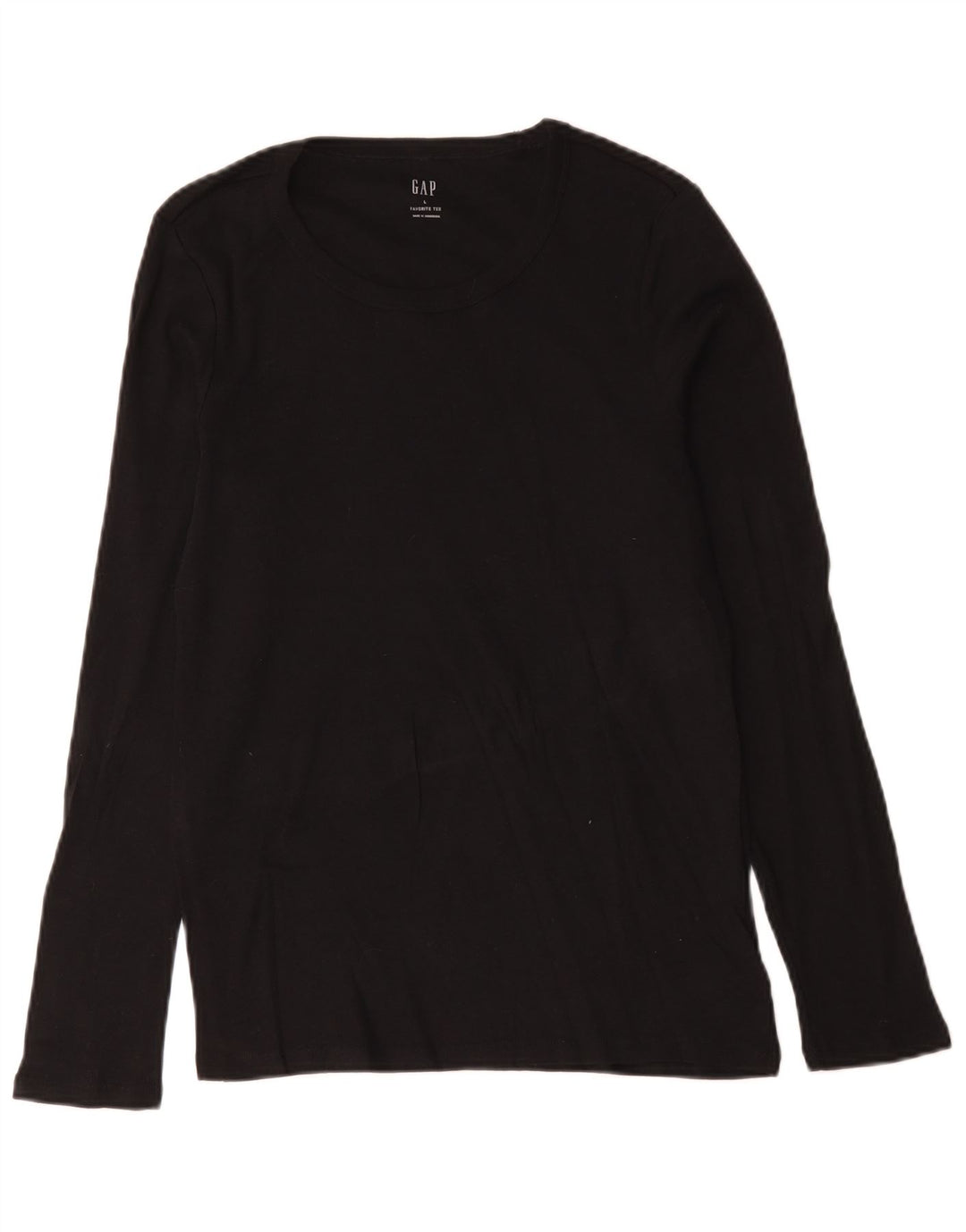 Gap Mens Top Long Sleeve Large Black Cotton
