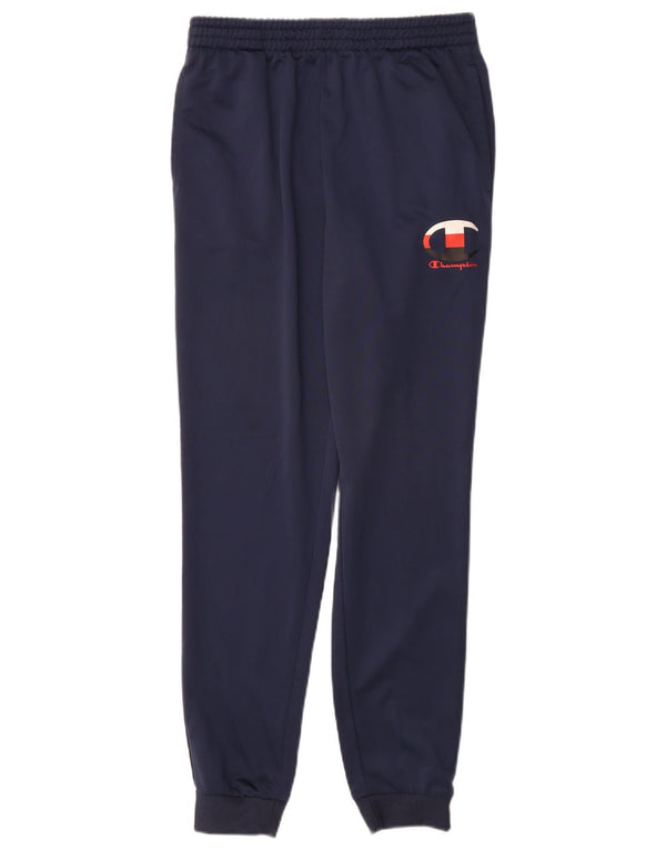 Champion Boys Graphic Tracksuit Trousers Joggers 13-14 Years XL Navy Blue