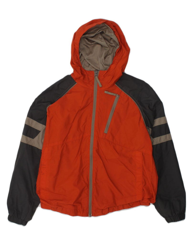 COLUMBIA Boys Hooded Rain Jacket 10-11 Years Red Colourblock Polyamide | Vintage Columbia | Thrift | Second-Hand Columbia | Used Clothing | Messina Hembry 