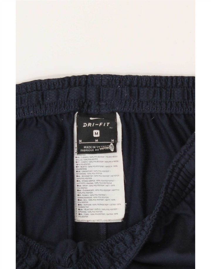 Nike Mens Dri Fit Tracksuit Trousers Medium Navy Blue Colourblock Polyester