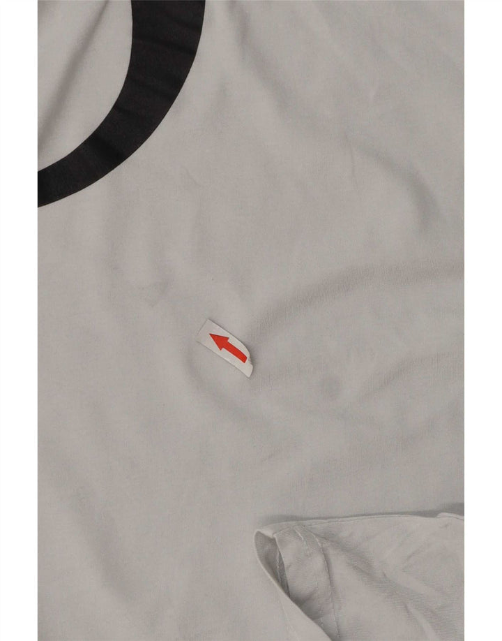 Sergio Tacchini Mens Graphic T-Shirt Top XL Grey Cotton