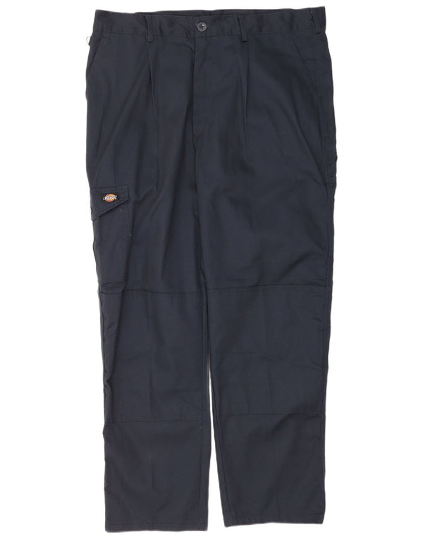 Dickies Mens Straight Cargo Trousers W40 L31 Navy Blue Polyester