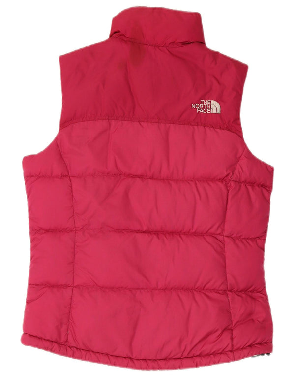 The North Face Womens Padded Gilet UK 6 XS Pink Nylon