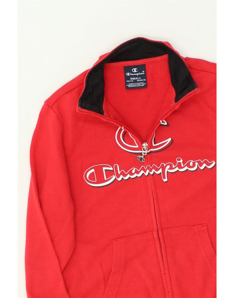 CHAMPION Boys Graphic Tracksuit Top Jacket 7-8 Years Small Red | Vintage Champion | Thrift | Second-Hand Champion | Used Clothing | Messina Hembry 