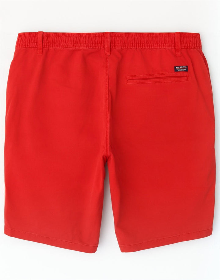 Superdry Mens Chino Shorts W33 Medium Red Cotton