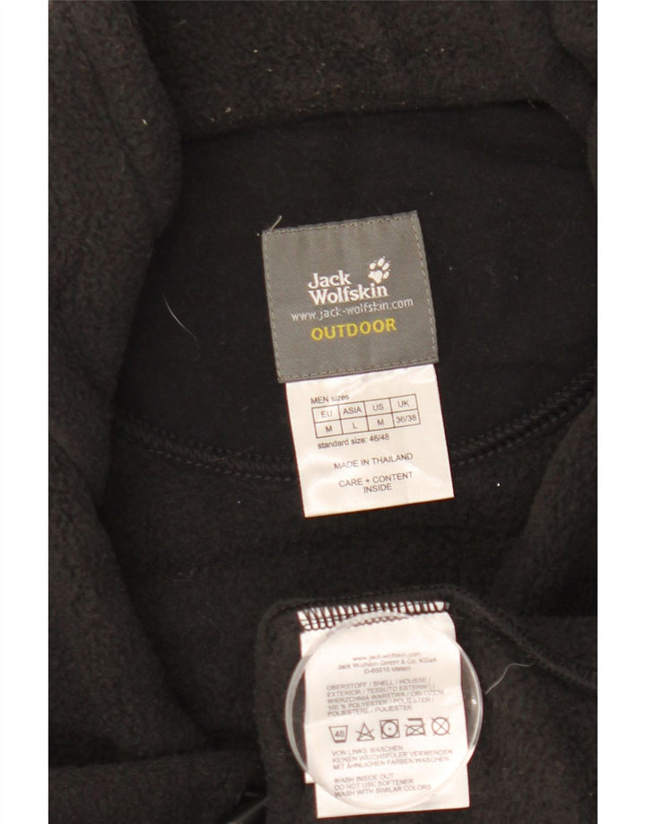 Jack Wolfskin Mens Fleece Gilet UK 36/38 Medium Black Polyester