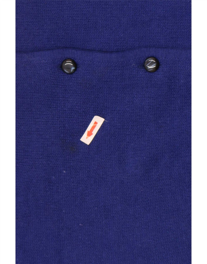 Vintage Womens Cardigan Sweater IT 44 Medium Blue Wool