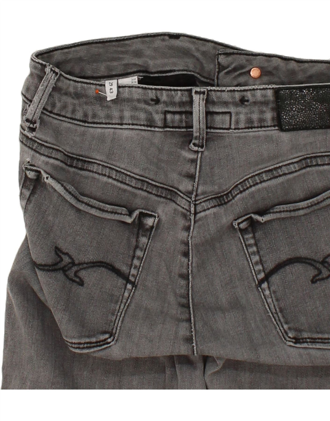 TRUSSARDI Womens Skinny Jeans W29 L30 Grey Cotton Vintage Trussardi and Second-Hand Trussardi from Messina Hembry 