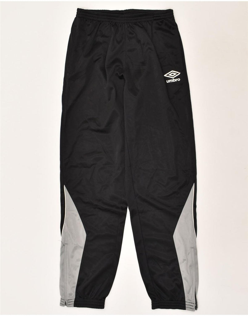 UMBRO Boys Tracksuit Trousers Joggers 15-16 Years Black Colourblock | Vintage Umbro | Thrift | Second-Hand Umbro | Used Clothing | Messina Hembry 