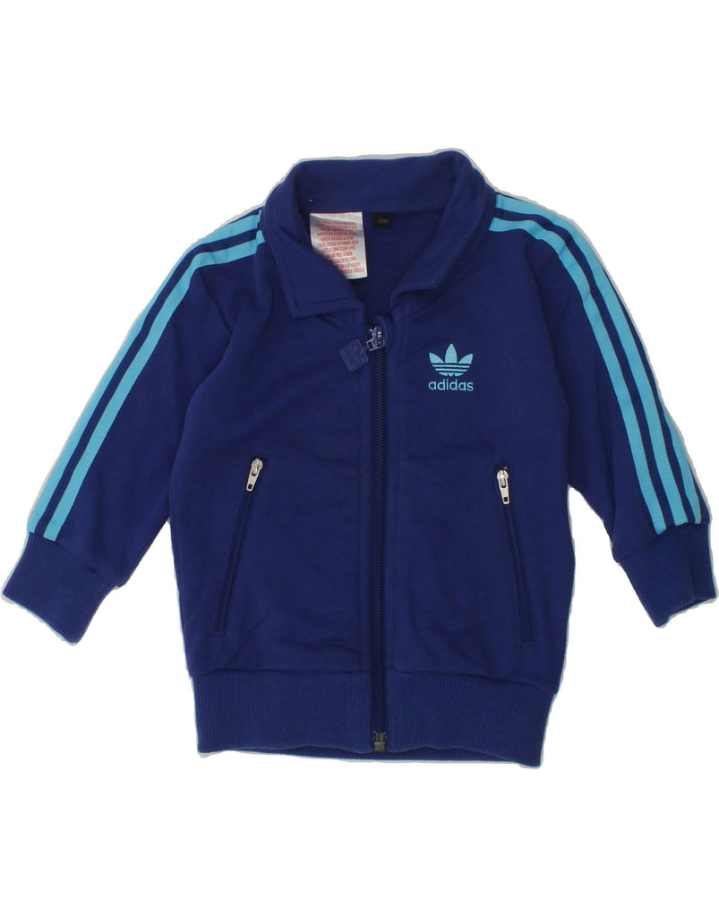 ADIDAS Baby Boys Full Tracksuit 9-12 Months Blue Cotton | Vintage Adidas | Thrift | Second-Hand Adidas | Used Clothing | Messina Hembry 