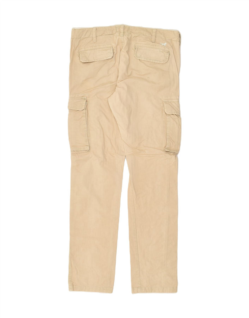 VINTAGE Mens Straight Cargo Trousers IT 50 Large  W38 L33  Beige Cotton | Vintage Vintage | Thrift | Second-Hand Vintage | Used Clothing | Messina Hembry 