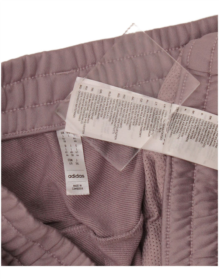ADIDAS Womens Tracksuit Trousers Joggers UK 16/18 Large  Purple Polyester