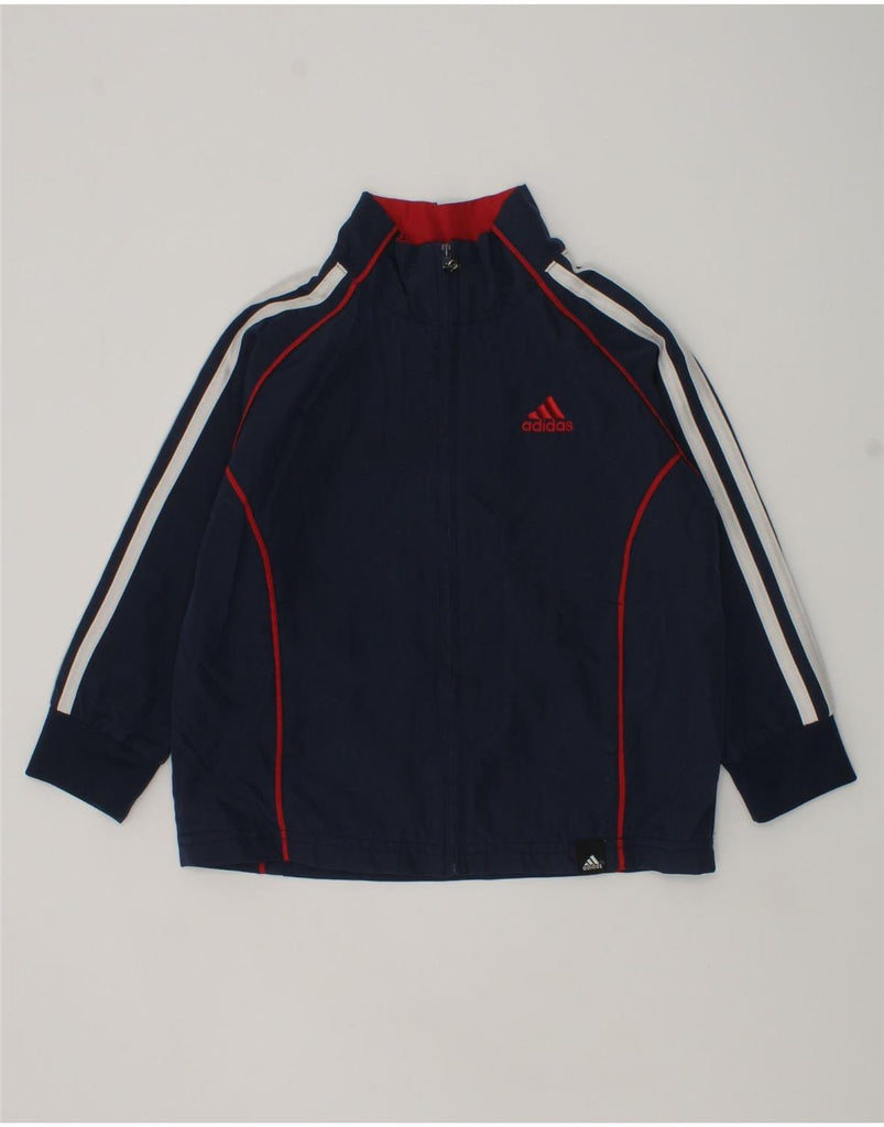 ADIDAS Boys Tracksuit Top Jacket 2-3 Years Navy Blue Polyester | Vintage Adidas | Thrift | Second-Hand Adidas | Used Clothing | Messina Hembry 