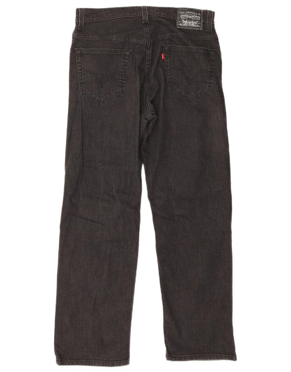 Levi's Mens 559 Relaxed Fit Straight Jeans W34 L30 Black Cotton