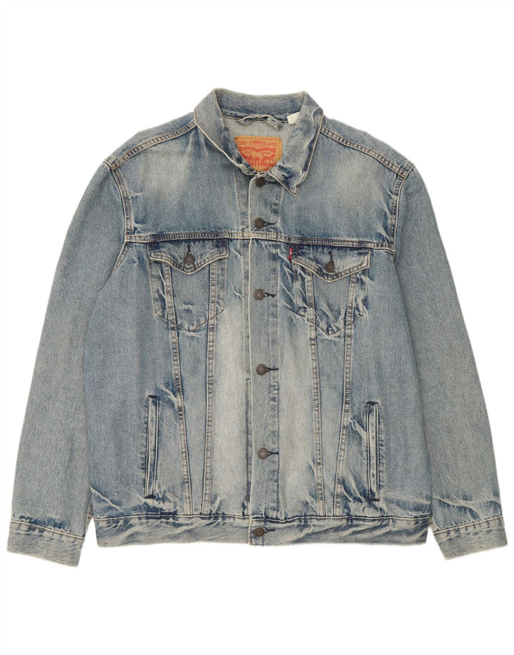 Levi's Mens Denim Jacket UK 42 XL Blue Cotton