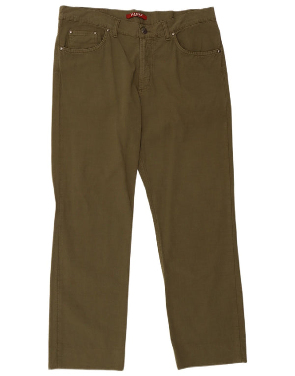 Carrera Womens Straight Casual Trousers W36 L29 Khaki Cotton