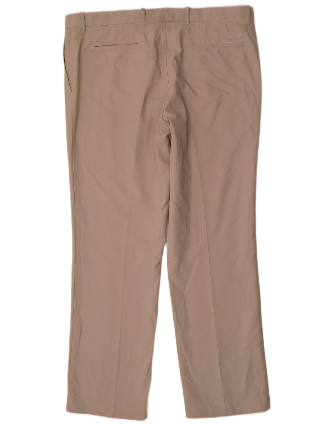 Dockers Mens Straight Chino Trousers W40 L32 Beige Polyester