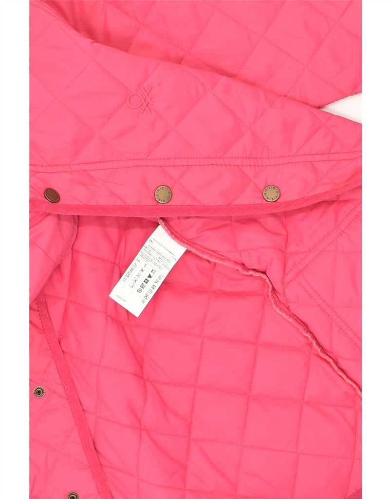 BENETTON Girls Quilted Jacket 13-14 Years 3XL Pink Polyamide | Vintage Benetton | Thrift | Second-Hand Benetton | Used Clothing | Messina Hembry 