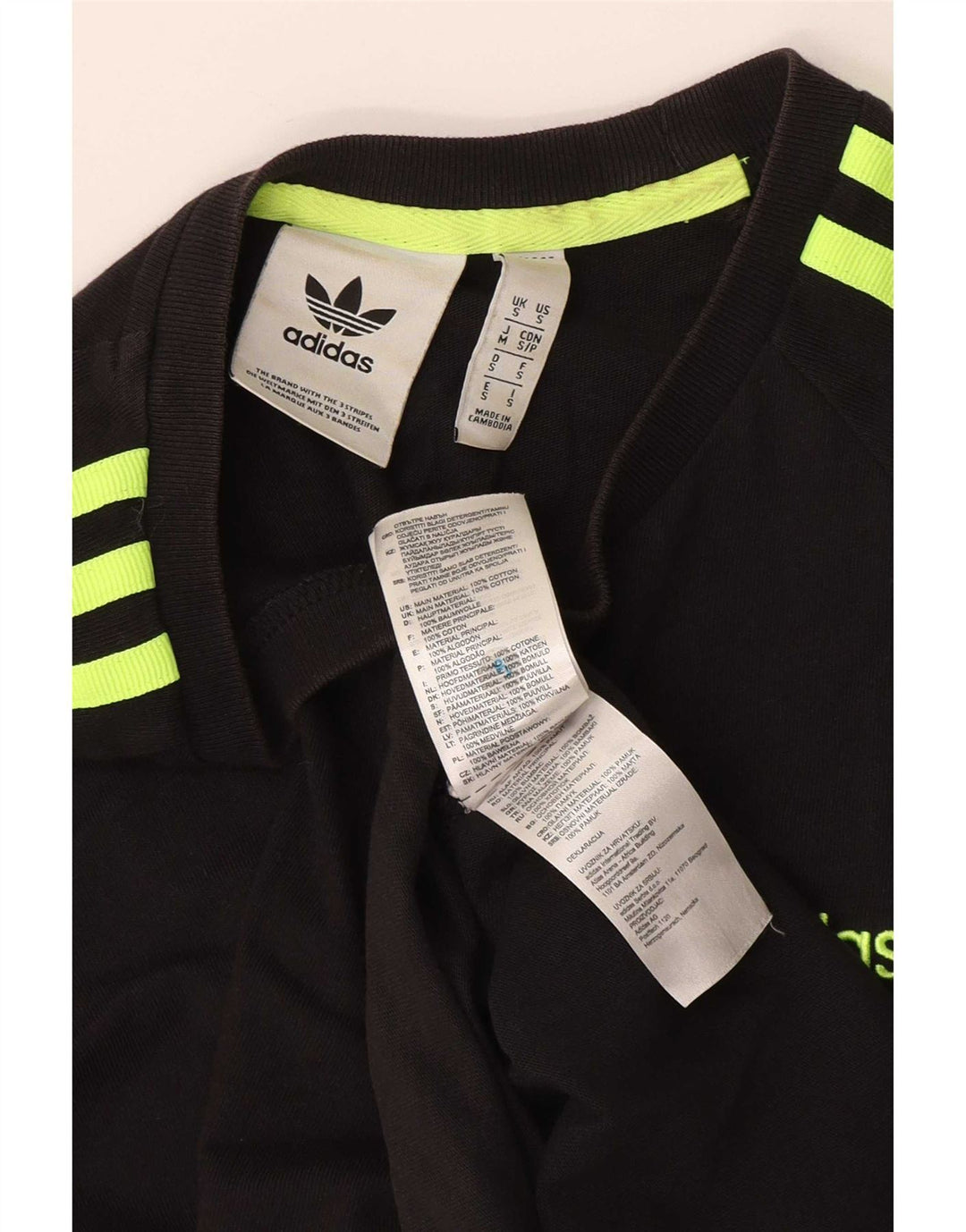 Adidas Mens T-Shirt Top Small Black Cotton