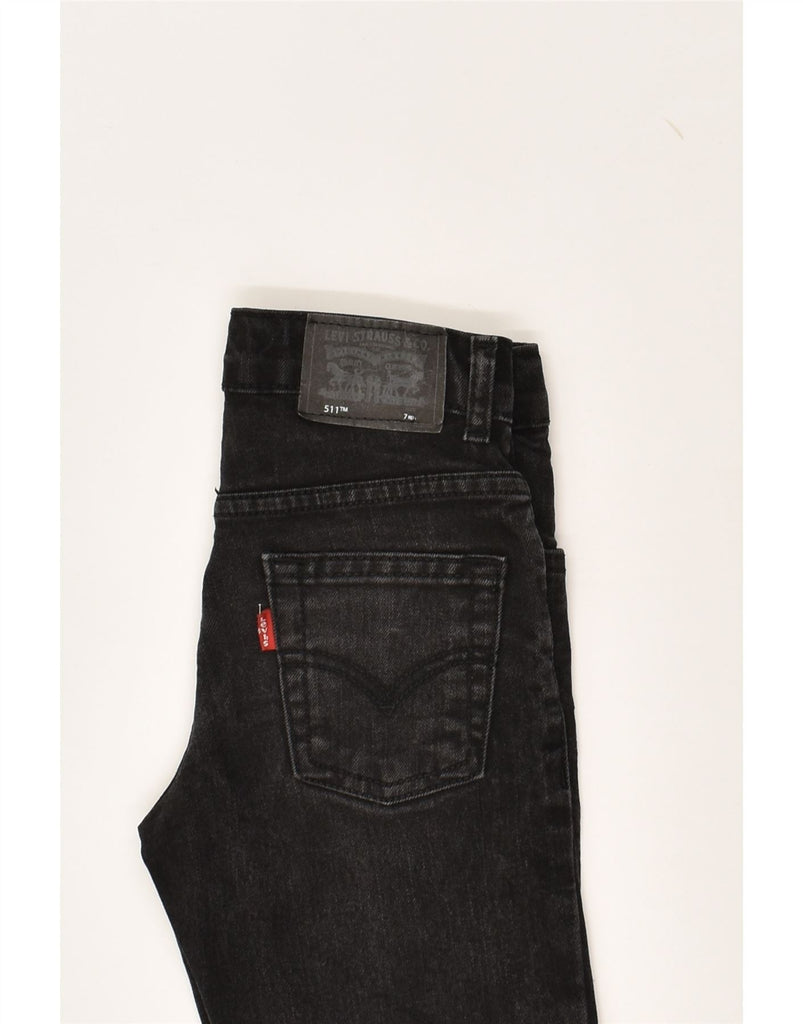 LEVI'S Boys 511 Slim Jeans 6-7 Years W22 L21 Black Cotton | Vintage Levi's | Thrift | Second-Hand Levi's | Used Clothing | Messina Hembry 