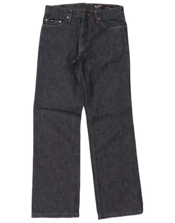 Gas Mens Straight Jeans W30 L30 Navy Blue Cotton Classic