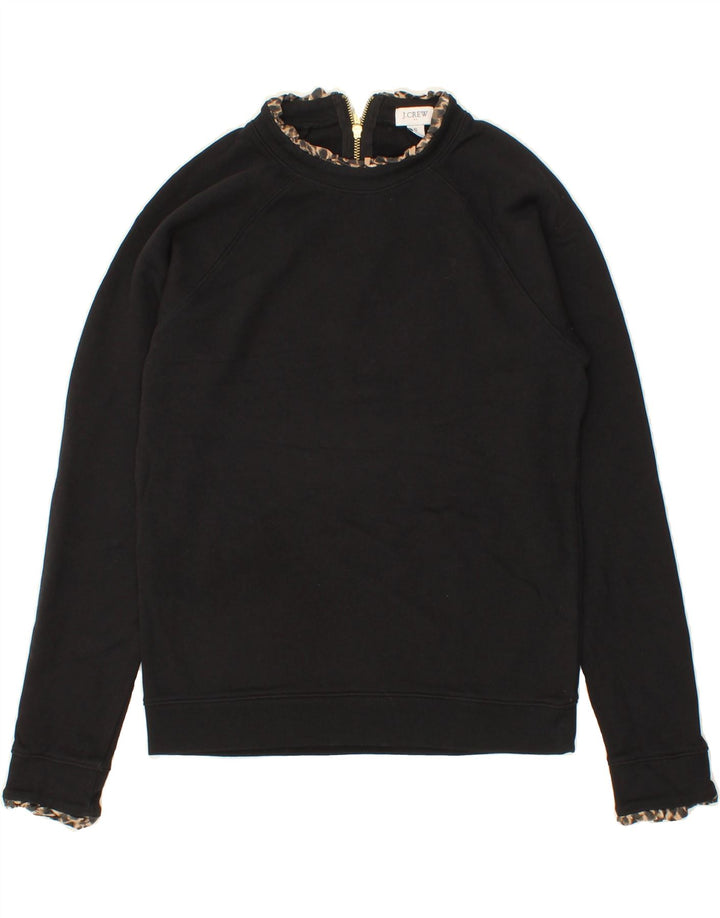 J. CREW Womens Sweatshirt Jumper UK 10 Small Black Cotton Vintage J. Crew and Second-Hand J. Crew from Messina Hembry 