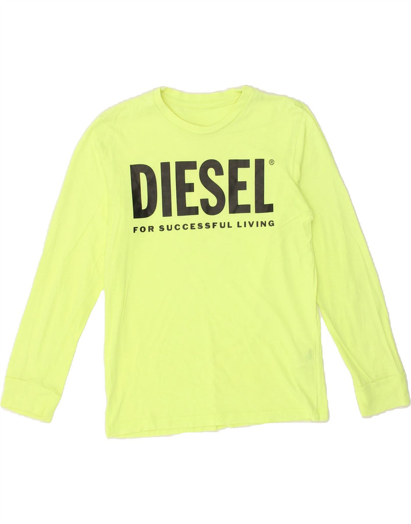 DIESEL Boys Graphic Top Long Sleeve 11-12 Years Green Cotton | Vintage Diesel | Thrift | Second-Hand Diesel | Used Clothing | Messina Hembry 