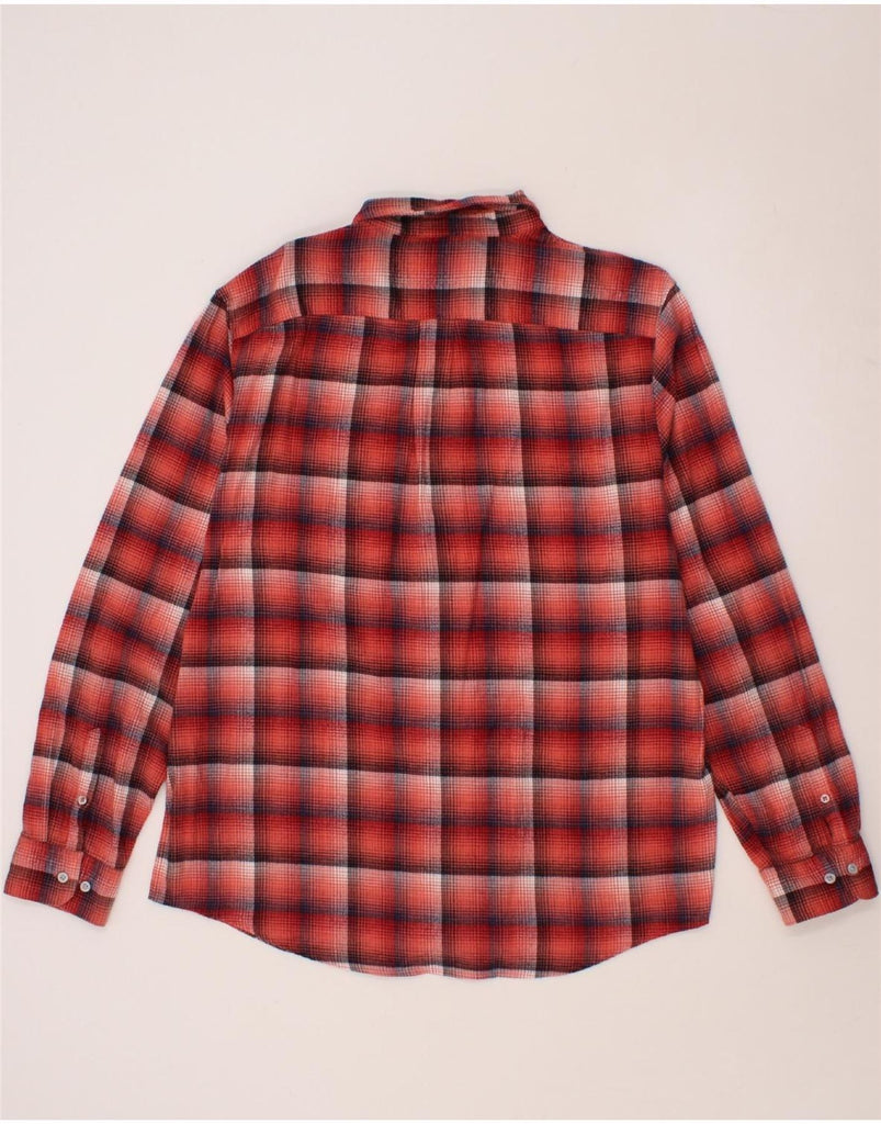 PENGUIN Mens Flannel Shirt XL Red Check Cotton Vintage Penguin and Second-Hand Penguin from Messina Hembry 