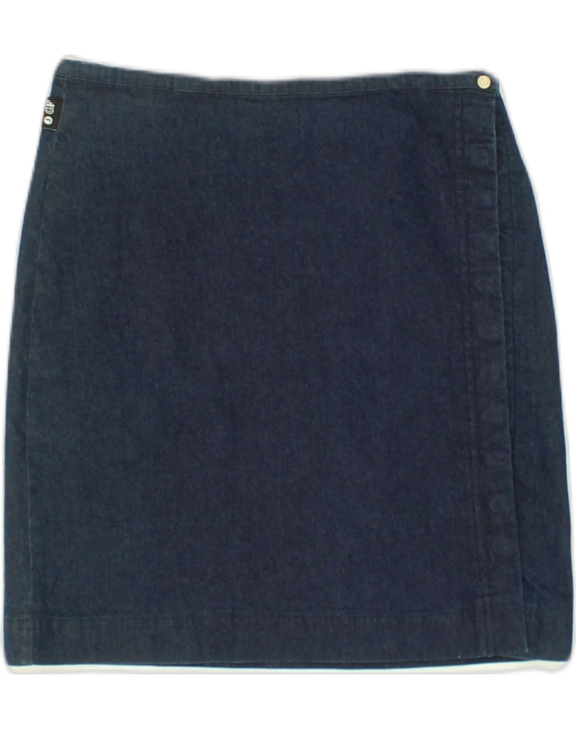 GIANFRANCO FERRE Womens Denim Skirt IT 44 Medium W30 Navy Blue Cotton | Vintage Gianfranco Ferre | Thrift | Second-Hand Gianfranco Ferre | Used Clothing | Messina Hembry 