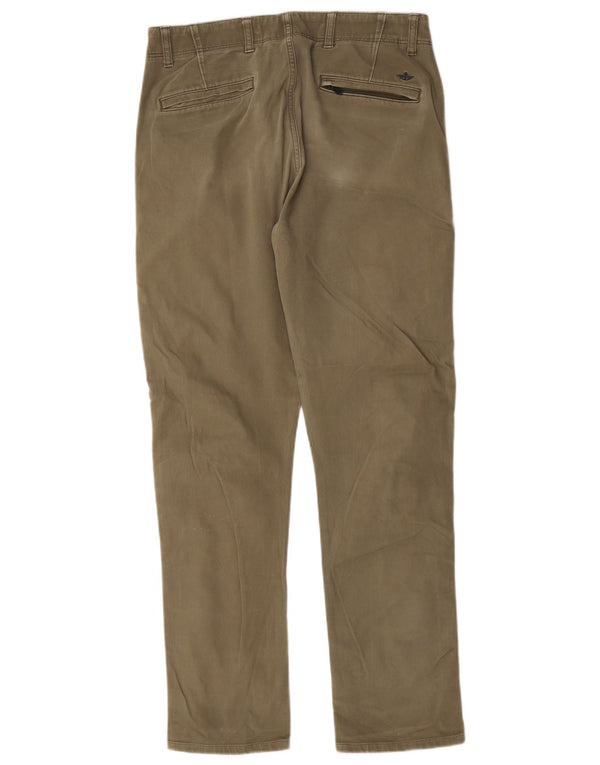 Dockers Mens Alpha Slim Chino Trousers W32 L32 Khaki Cotton