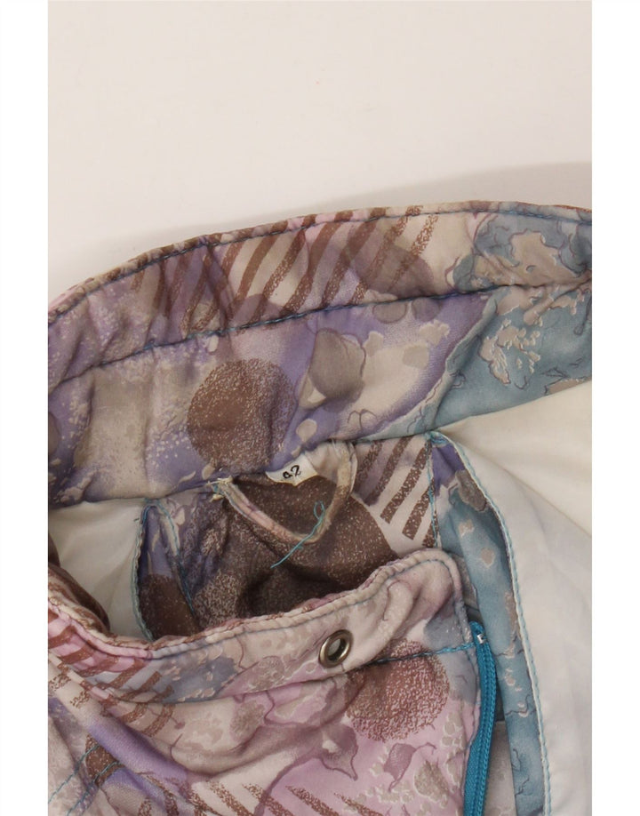 Vintage Womens Abstract Pattern Windbreaker Coat EU 42 Large Purple