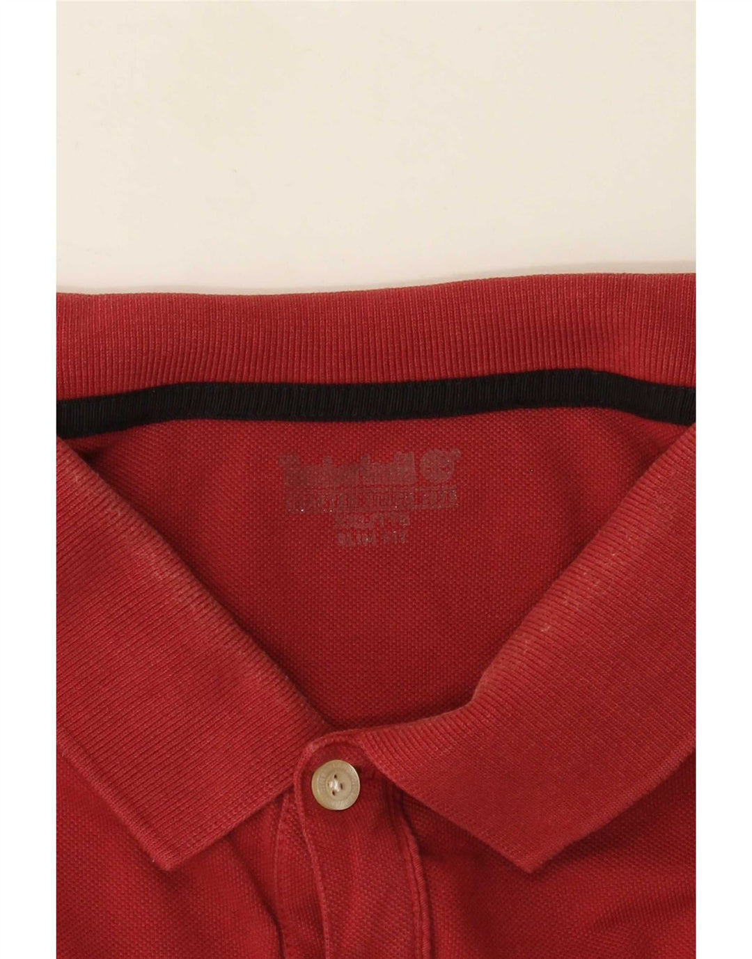 Timberland Mens Slim Fit Polo Shirt 2XL Red