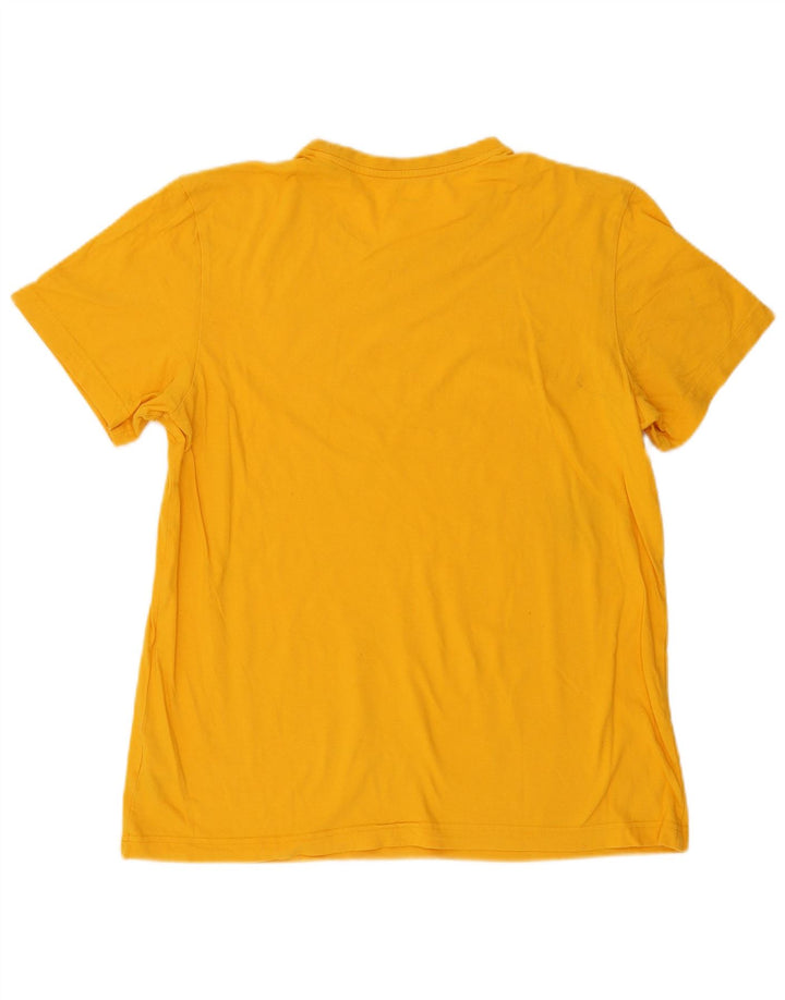 Adidas Mens Graphic T-Shirt Top Large Yellow Cotton